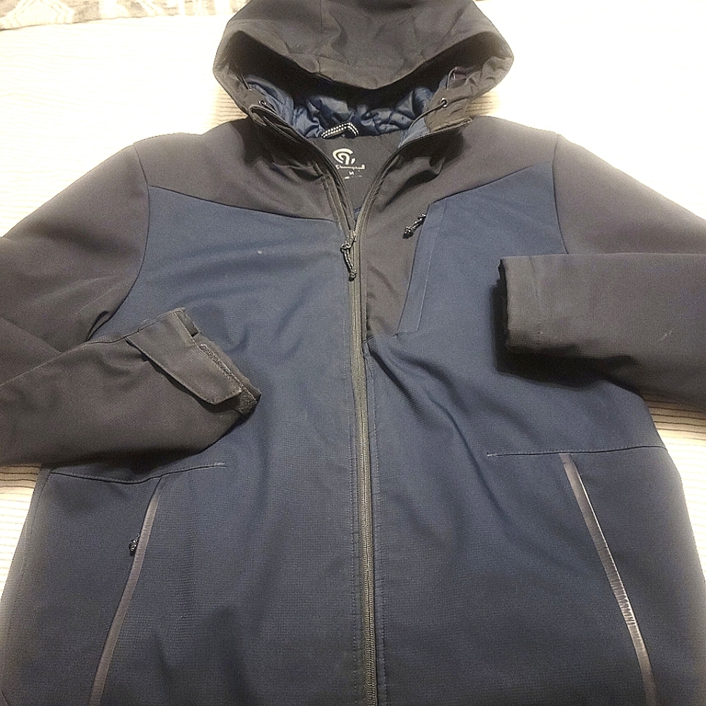 Men's Medium Champion Navy Blue and Black Winter Coat